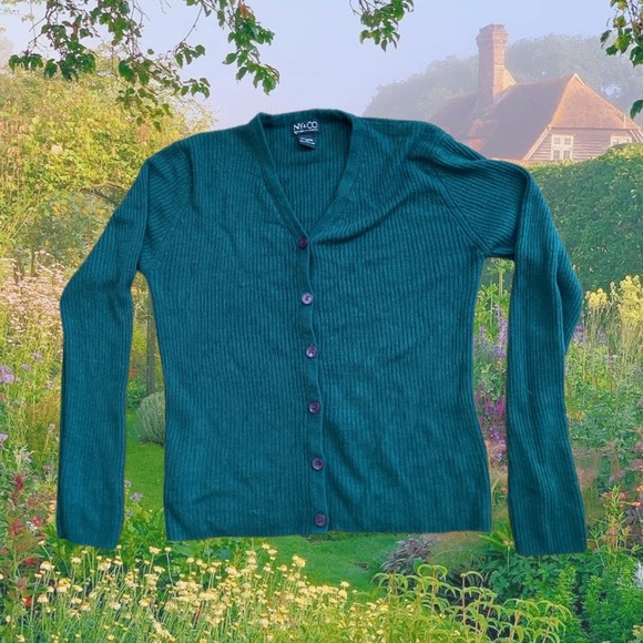 NY&CO Green Cardigan - Picture 1 of 2